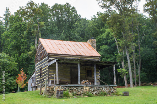 Typical Appalachian Mountain Log Cabin Buy This Stock Photo And
