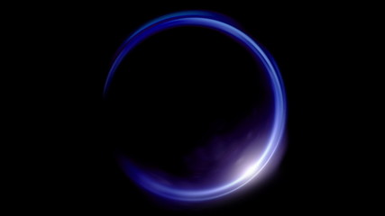 Wall Mural - The circle shape of ring lens flares is rotating with dark background