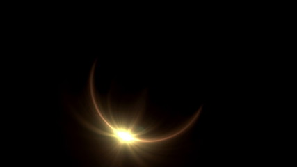 Wall Mural - The circle shape of ring lens flares is rotating with dark background