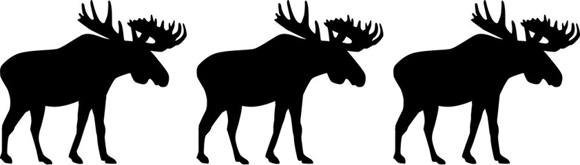 Poster - Three moose elk