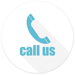 Poster - call us flat design modern icon