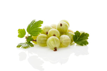 Canvas Print - Green gooseberries.