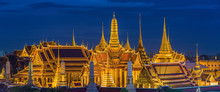 Grand Palace At Twilight In Bangkok, Thailand