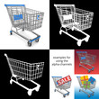 shopping cart with alpha-channel