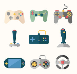 Joystick flat icons