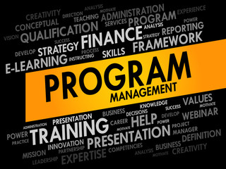 Wall Mural - Program Management word cloud, business concept