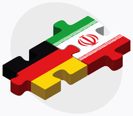 Wall Mural - Germany and Iran Flags