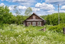 Old Wooden House In Russian Village