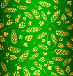 Decorative vector seamless pattern with hops and malt