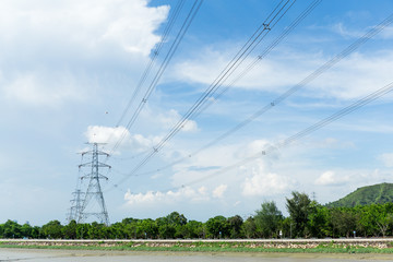 Wall Mural - Power transmission tower