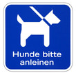 Schild Hunde bitte anleinen (öffentliche Verkehrsmittel)
