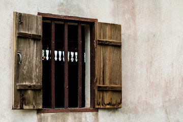 Wooden window for thai house style 