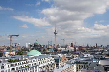 Wall Mural - berlin germany cityscape view from above