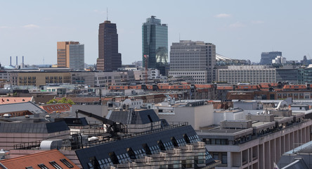 Wall Mural - berlin germany cityscape view from above