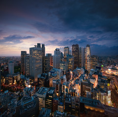 Wall Mural - Amazing view to Tokyo City Center at sunset