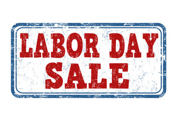 Canvas Print - Labor day sale stamp