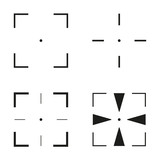 Fototapeta  - Collection of 4 isolated square crosshairs
