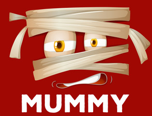 Poster - Mummy wrapped with cloth