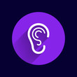 © moleks - ear icon listen vector hear deaf human sign