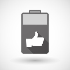 Sticker - Isolated battery icon with a thumb up hand