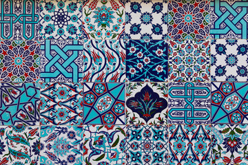 Naklejka na meble Set of traditional turkish ceramic tiles