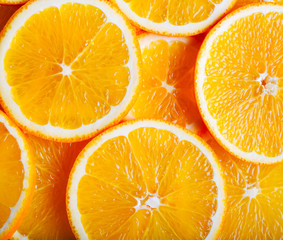 Canvas Print - Oranges slices background