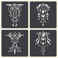 Wall Mural - vector abstract ornaments for design of printed and web products