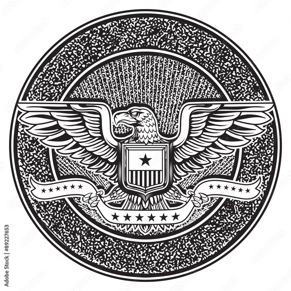 vintage american badge emblem