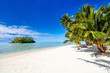 Beautiful tropical beach at exotic island in Pacific