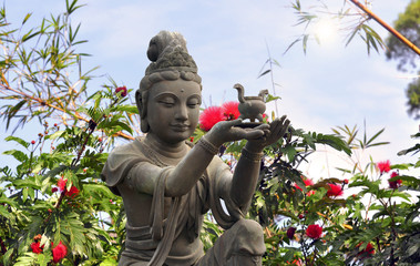 Buddhist statue at Po Lin Monastery - Lantau Island. 