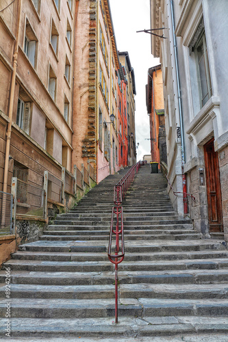 Naklejka - mata magnetyczna na lodówkę Lyon - Montée des Carmes Déchaussées