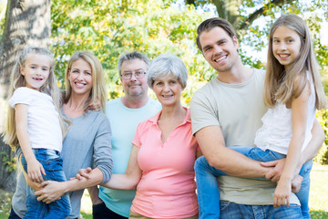 Canvas Print - happy family together