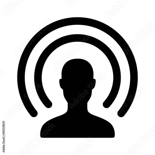 Fotografie, Obraz Self broadcasting or live streaming flat icon for apps and websites