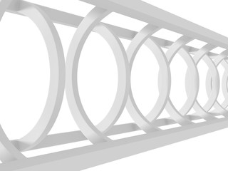 Wall Mural - white abstract tunnel architecture background
