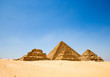 pyramids with  of Giza in Cairo, Egypt.