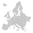 Europa in grau - Vektor
