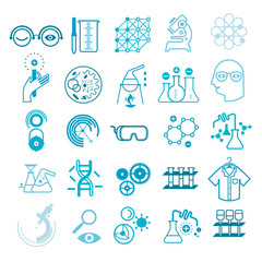 Set of scientific icons