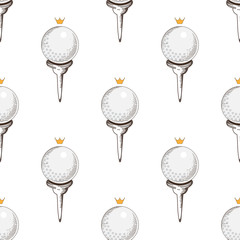 Poster - golf seamless pattern