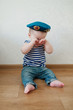 © Aliaksei Lasevich - little boy in blue beret portrait