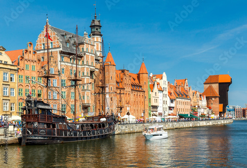 Nowoczesny obraz na płótnie Gdansk. Central embankment.