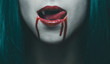 © Alex Photo - Vampire lips in blood close-up