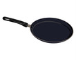 © vakabungo - Black isolated Teflon pan for kitchen for cooking pancake on a