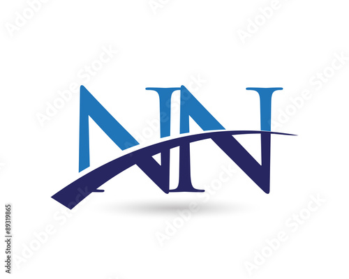 NN Logo Letter Swoosh Stock Vector | Adobe Stock