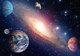 Fototapeta Młodzieżowe - Astrology astronomy earth moon space big bang solar system planet creation. Elements of this image furnished by NASA.