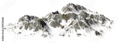 Naklejka dekoracyjna
Snowy Mountains - Mountain Peak - separated on white background