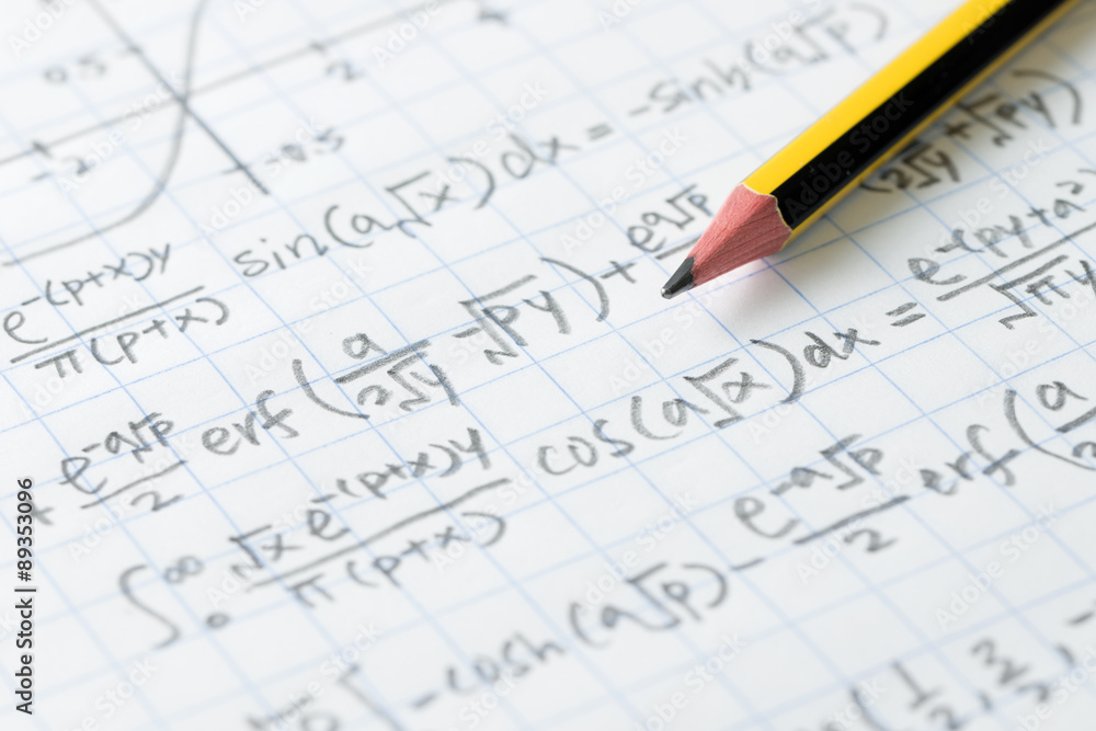 Mathematics and engineering formula - obrazy, fototapety, plakaty 