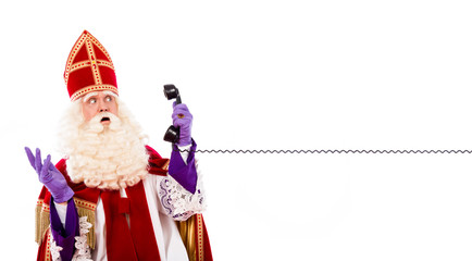 Wall Mural - Sinterklaas with telephone