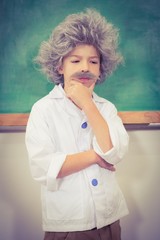 Wall Mural - Student dressed up as einstein