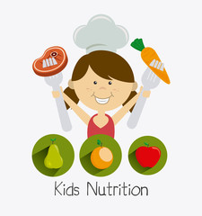 Sticker - Kids food design.