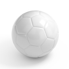 Football - Soccer ball HQ 3D render isolated with clipping path on white